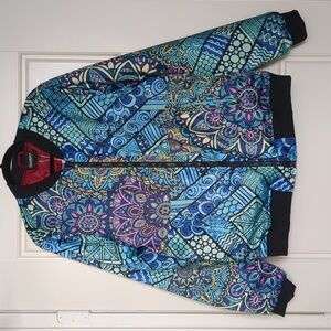 NWT FreshHoods Underwater Path Zip Up Dual Pocket Insulated Bomber Jacket